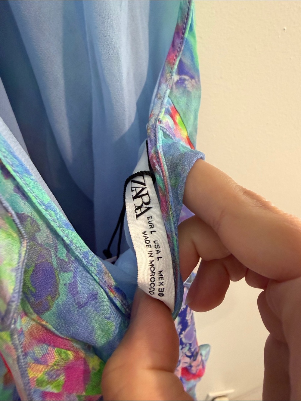 Zara Multicolor Floral Halter Dress - Picture 6 of 7